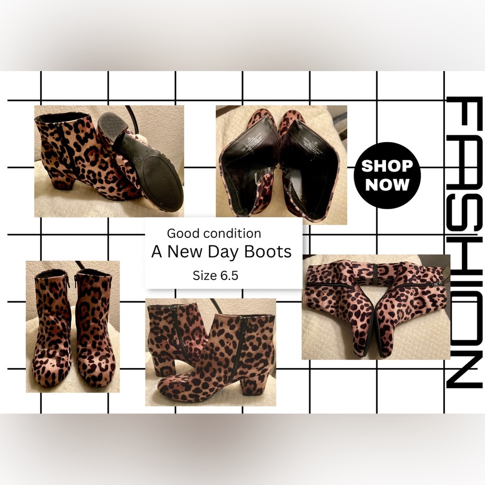 Leopard Print Ankle Boots
